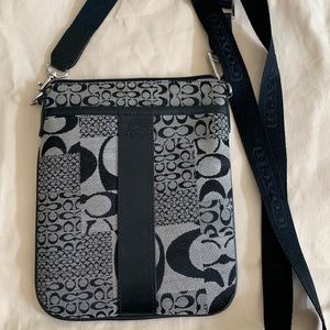 Coach black and grey crossbody